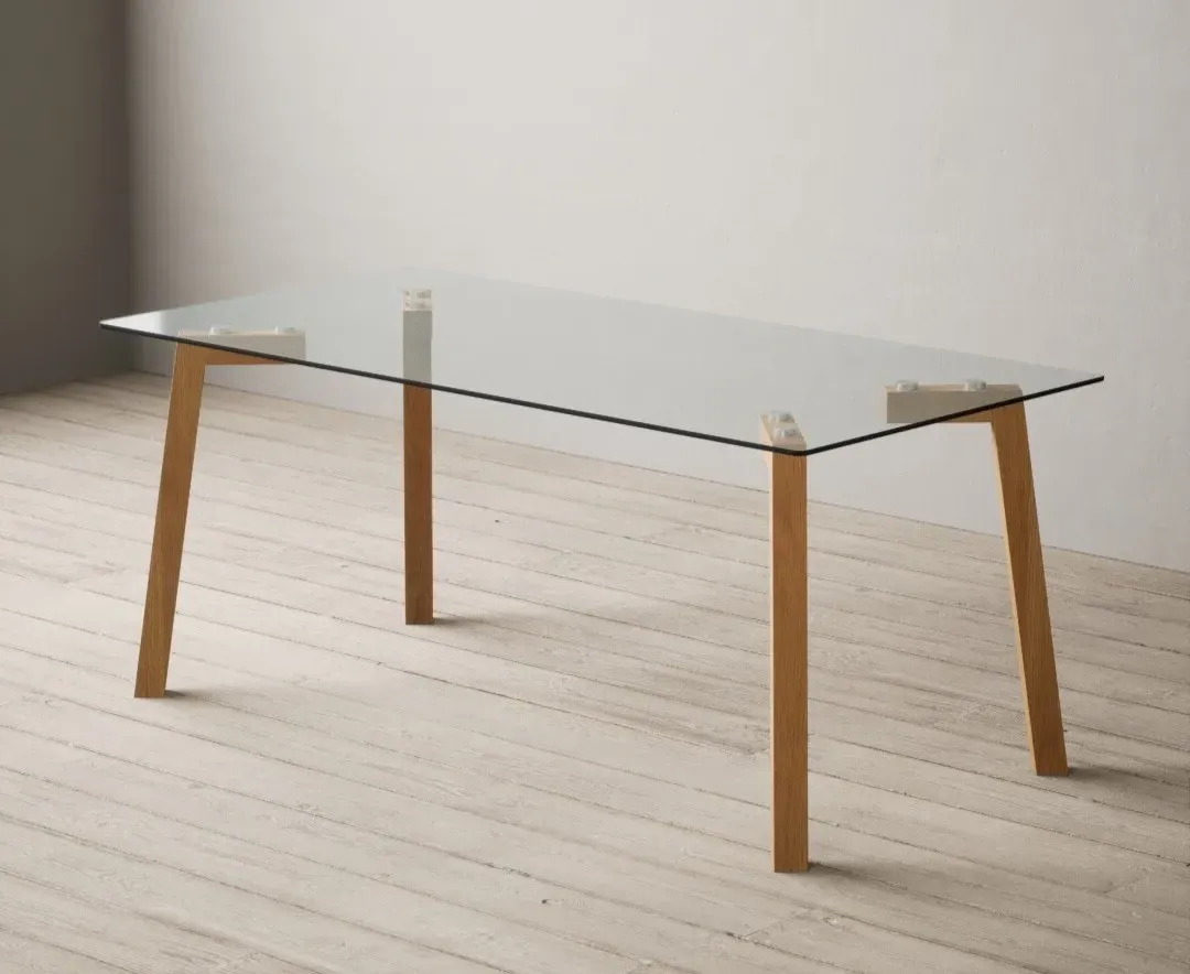 Lakelyn Dining Table - Clear, Oak and Glass product