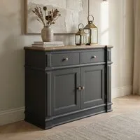 Lawson Small Sideboard - Charcoal, Solid Oak alternate view