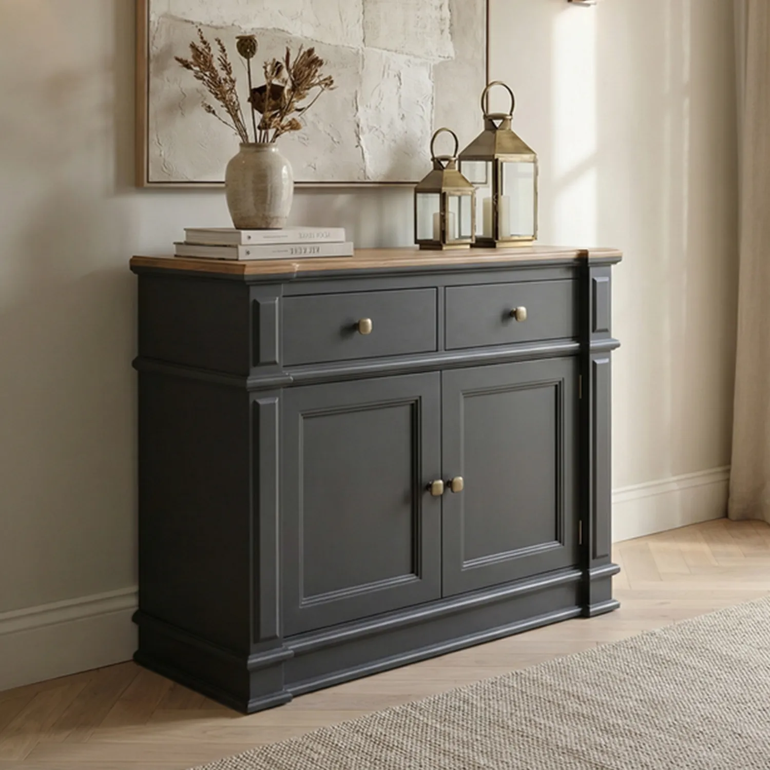 Lawson Small Sideboard - Charcoal, Solid Oak product