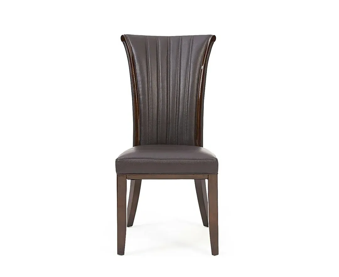 Lorient Set of 2 Dining Chairs - Brown, Faux Leather product