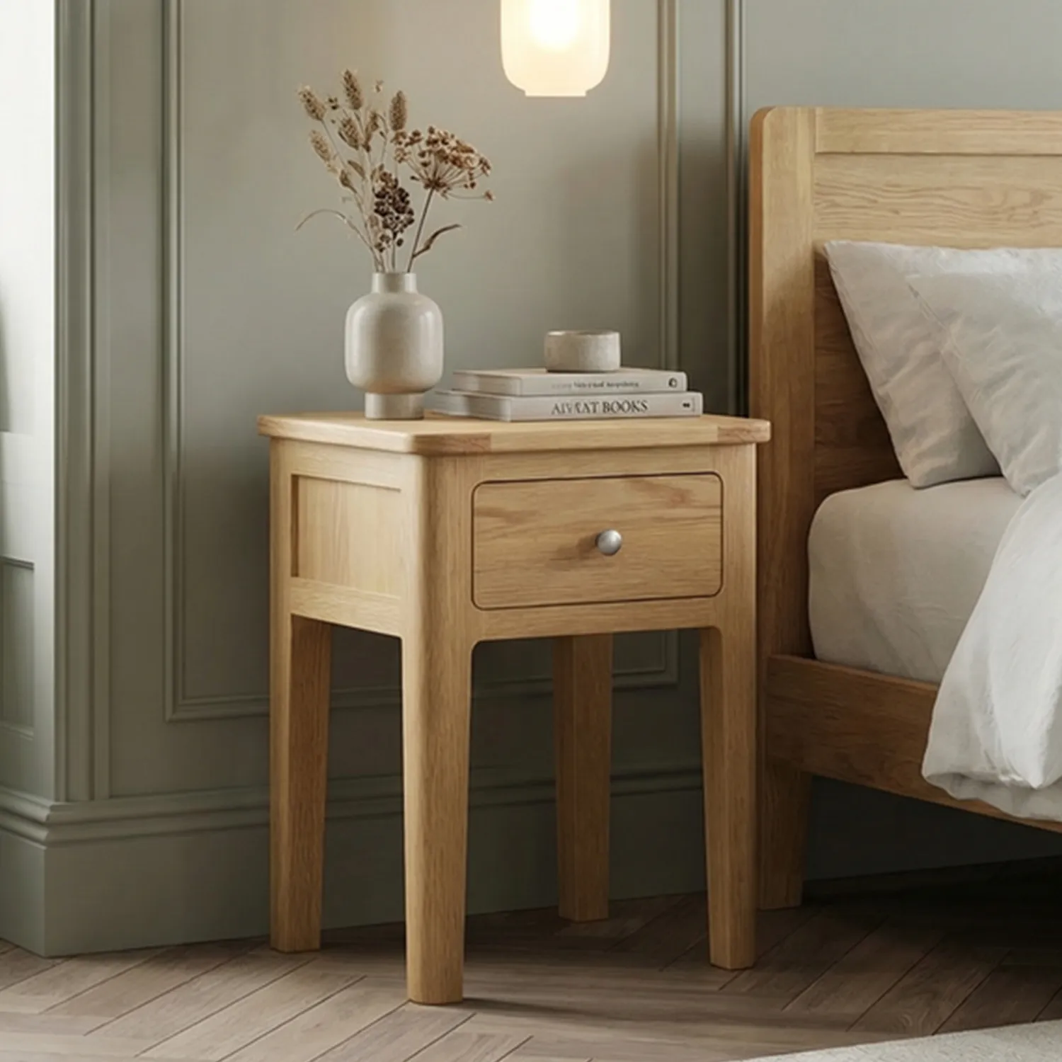 Loxton Bedside Table with Drawer - Oak product