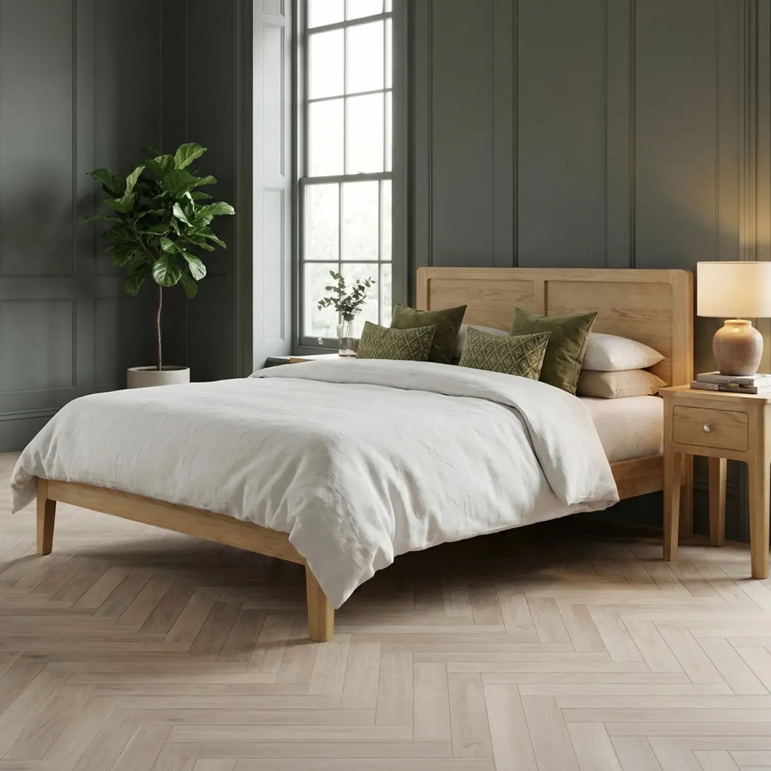 Loxton Double Bed Frame - Oak, Solid Oak product