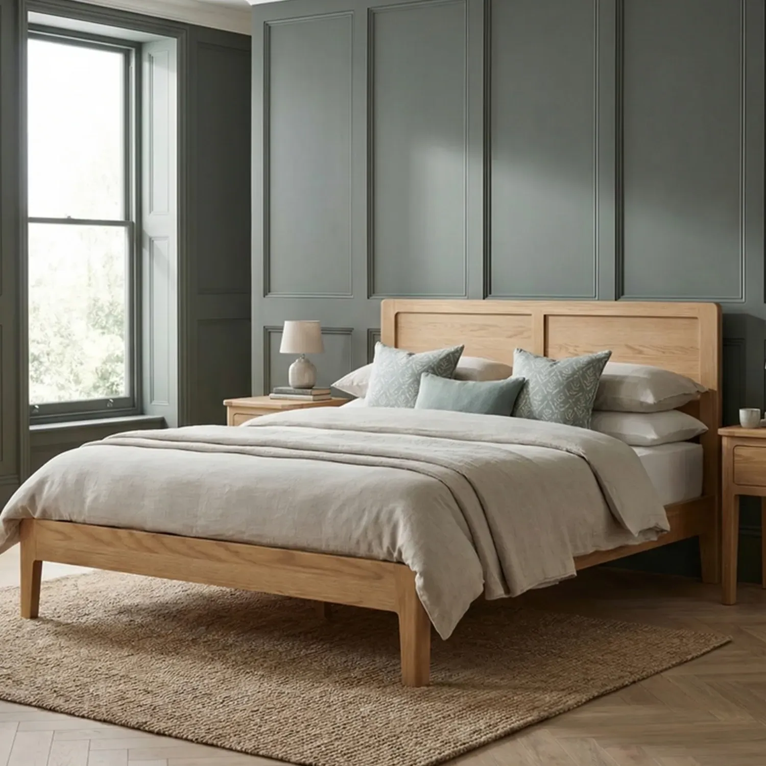 Loxton King Size Bed Frame - Oak, Solid Oak product