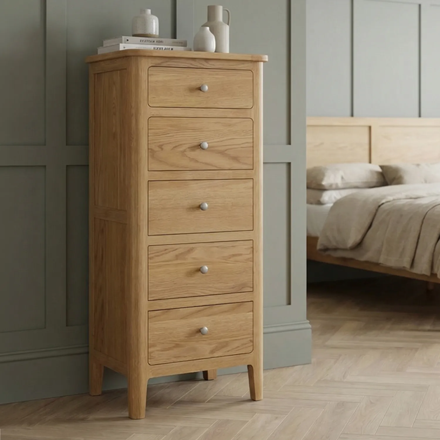 Loxton Tallboy Chest of Drawers - Oak, Solid Oak product