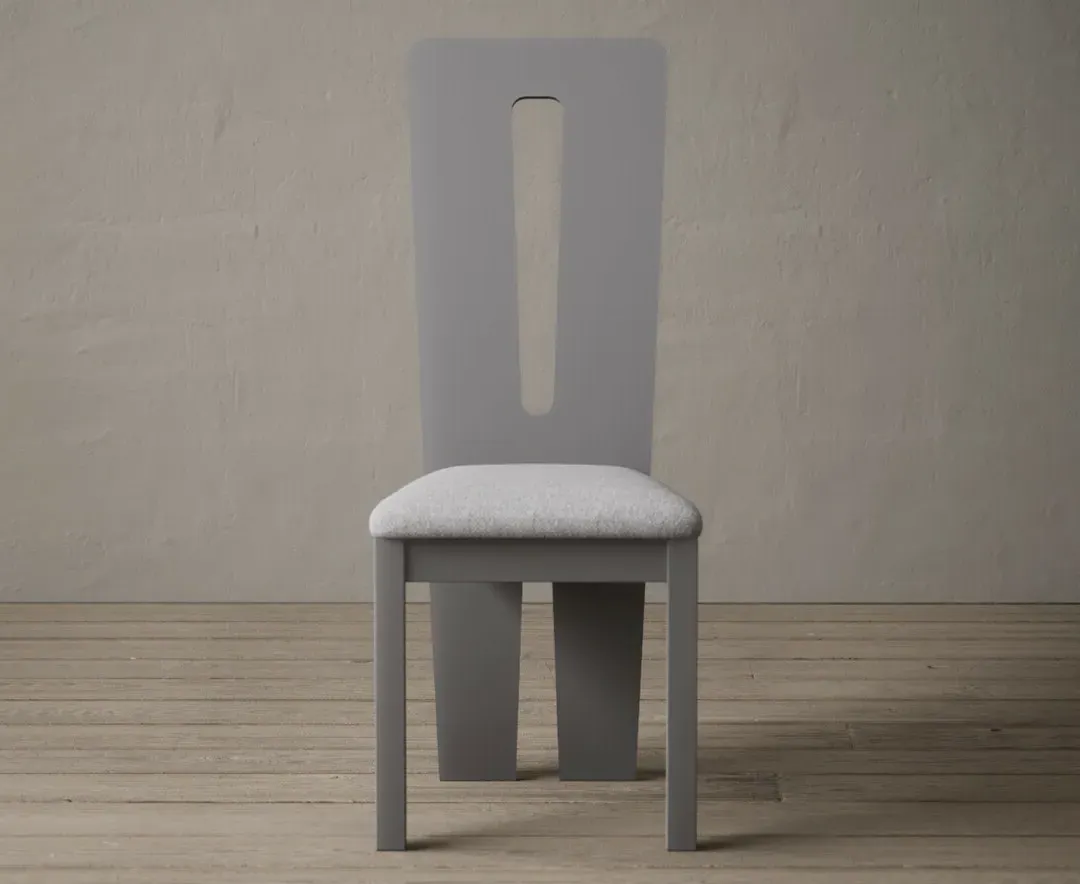 Lucca Set of 2 Dining Chairs - Light Grey, Fabric product