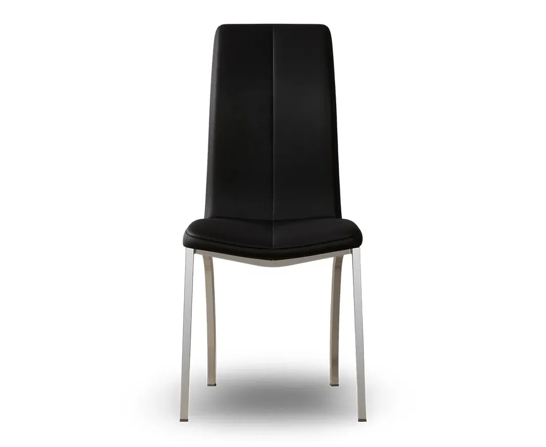 Marco Set of 2 Dining Chairs - Black, Faux Leather product