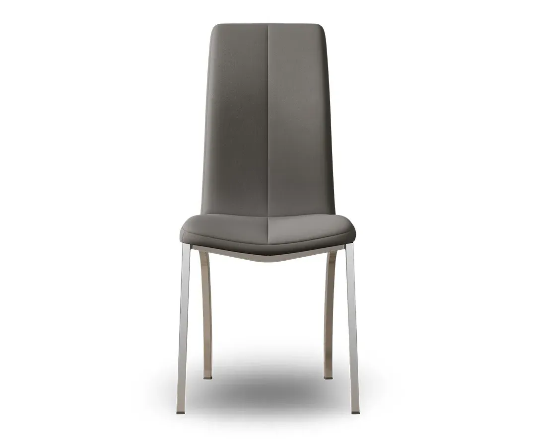 Marco Set of 2 Dining Chairs - Grey, Faux Leather product