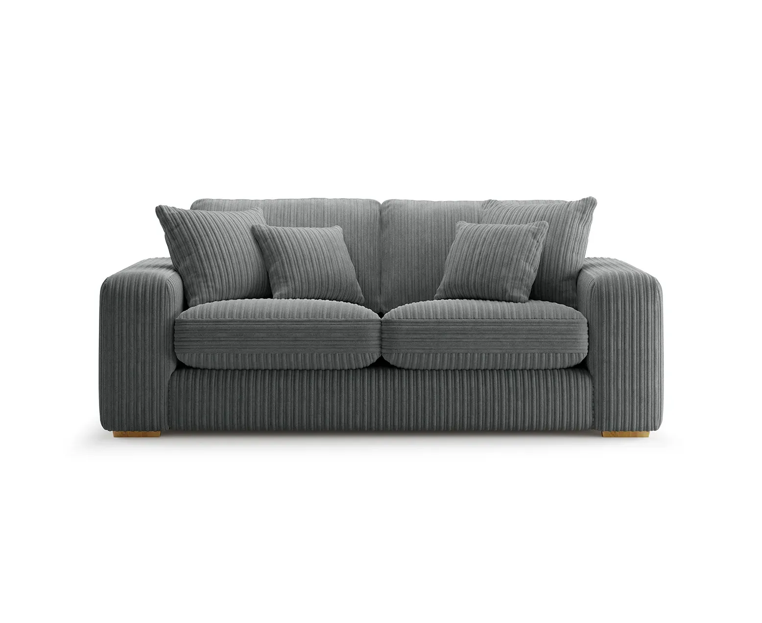 Milan 2-Seater Sofa - Grey, Cord Fabric product