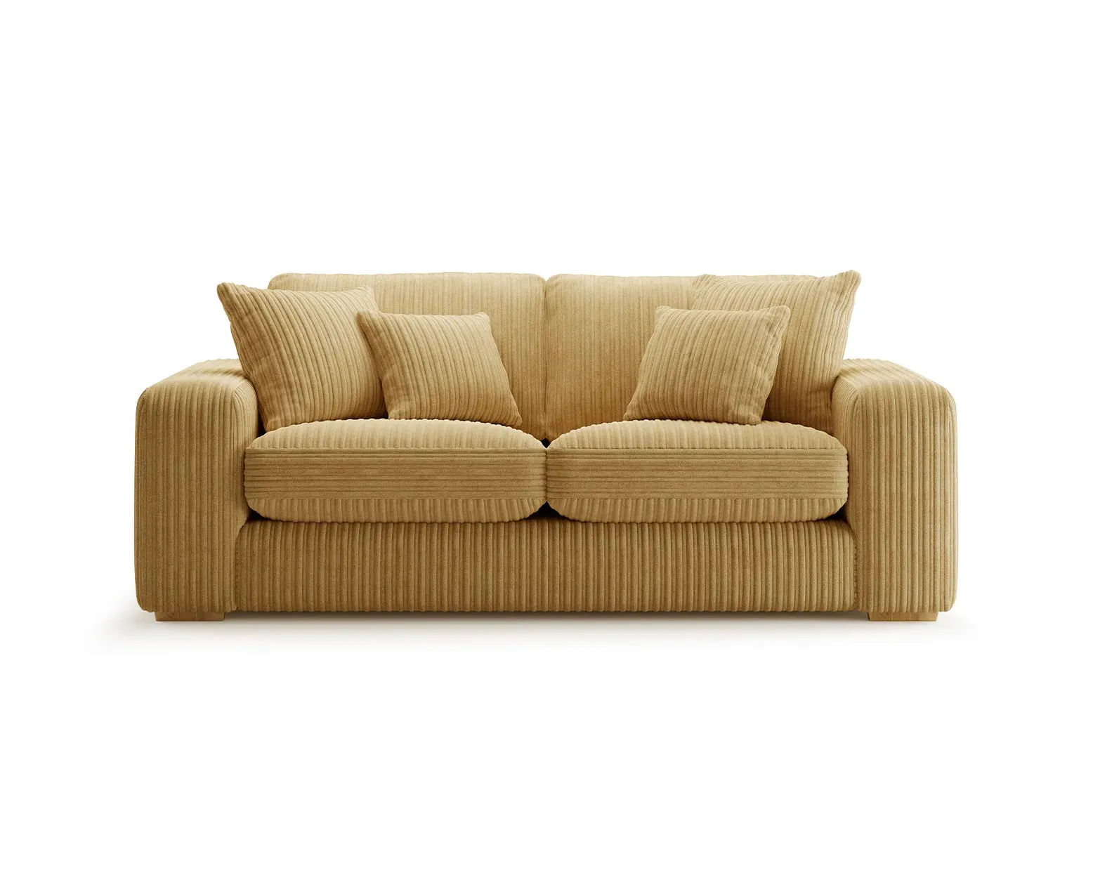 Milan 2-Seater Sofa - Mustard, Cord Fabric product