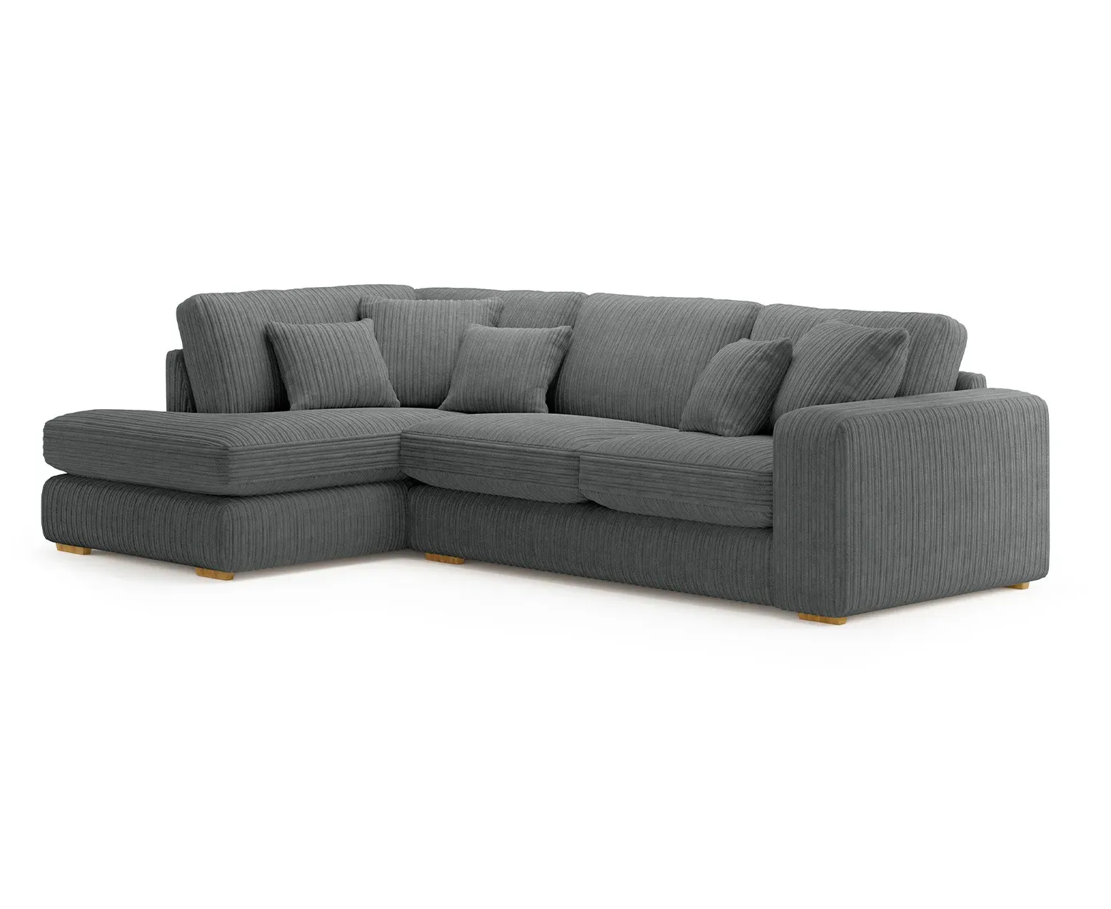 Milan Right Hand Facing Chaise Sofa - Grey, Cord product