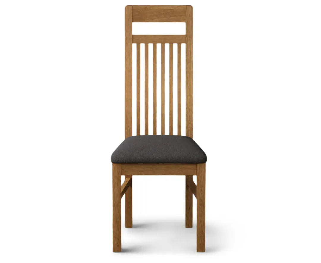 Monroe Set of 2 Dining Chairs - Charcoal Grey, Oak product