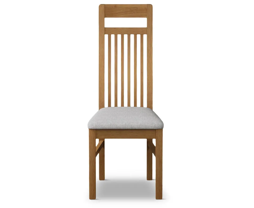 Monroe Set of 2 Dining Chairs - Light Grey, Oak product