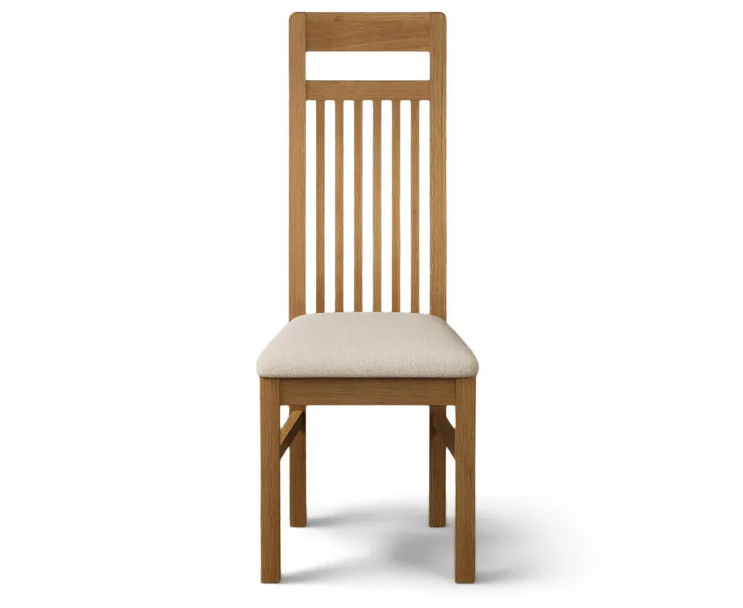 Monroe Set of 2 Dining Chairs - Linen, Oak product