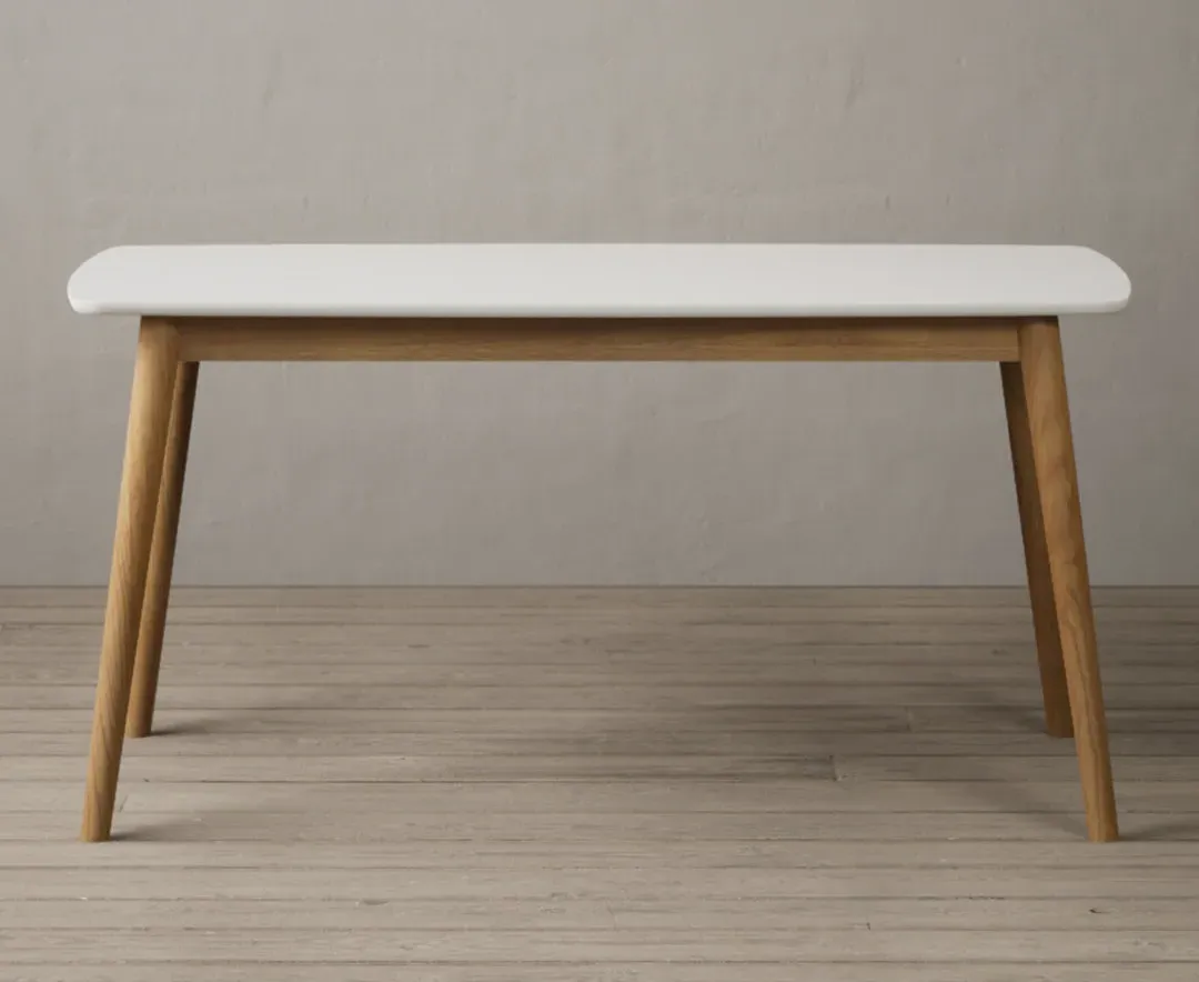 Nordic Dining Table - White, Solid Oak product