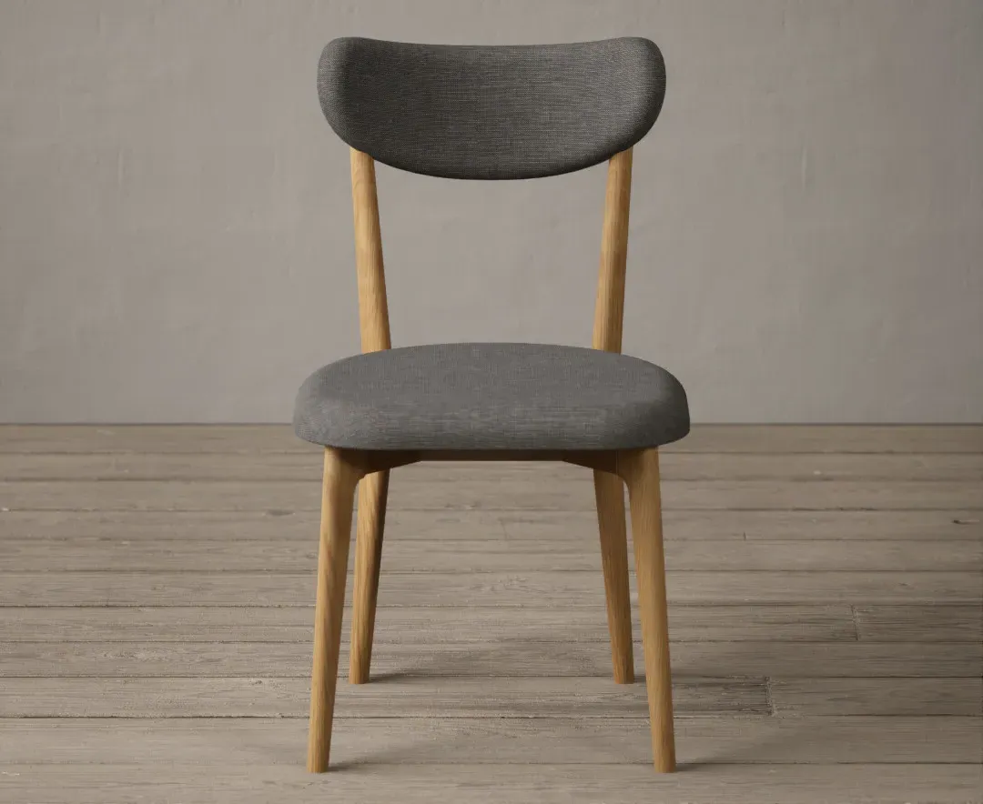 Nordic Set of 2 Dining Chairs - Grey, Solid Wood product