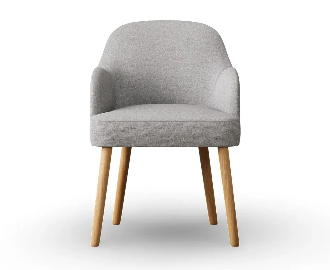 Oliver Set of 2 Dining Chairs with Arms - Light Grey product