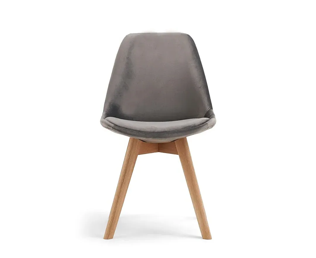 Orson Set of 2 Dining Chairs - Grey, Velvet product