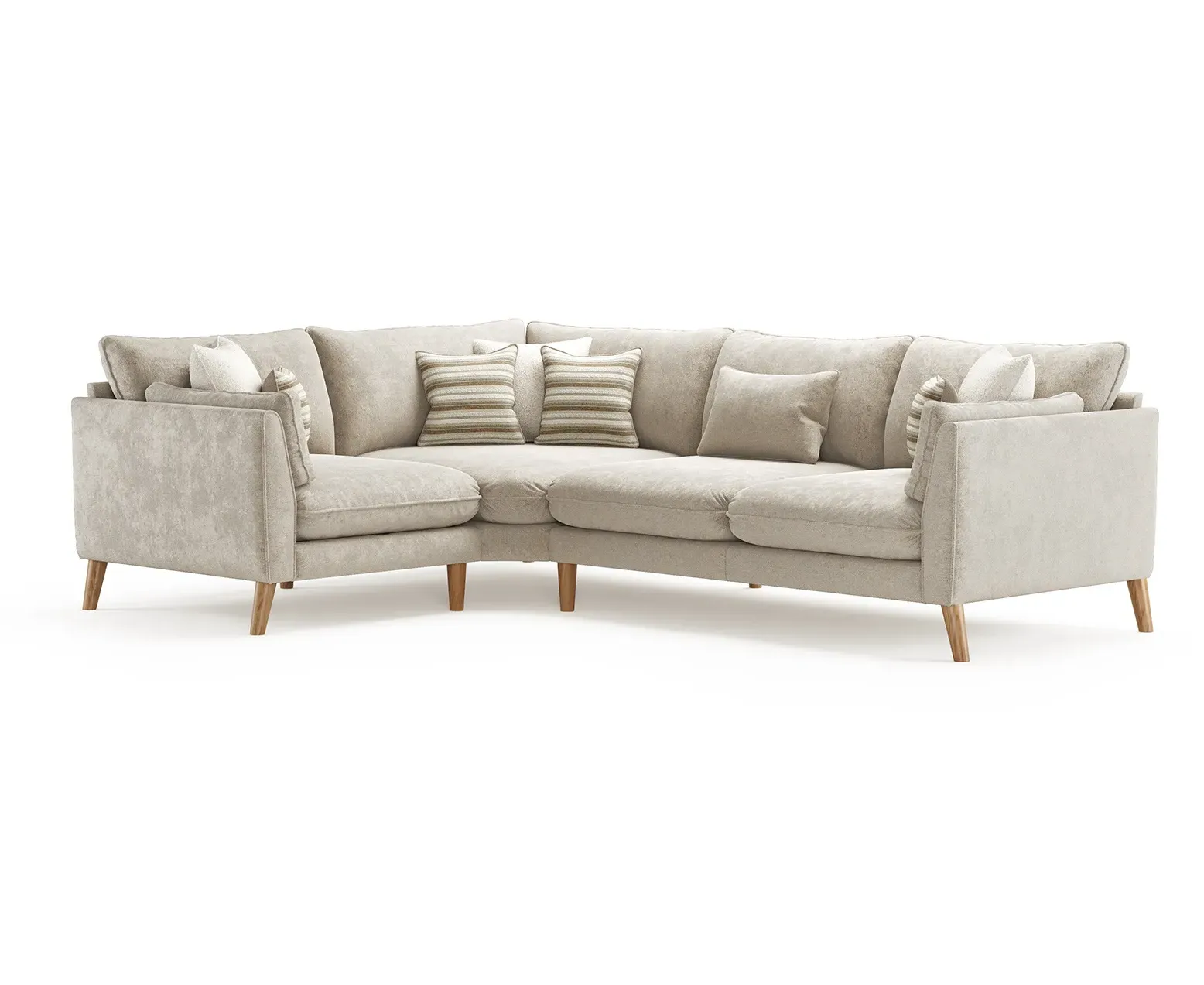 Palermo Right Hand Facing Corner Sofa - Cream, Chenille product