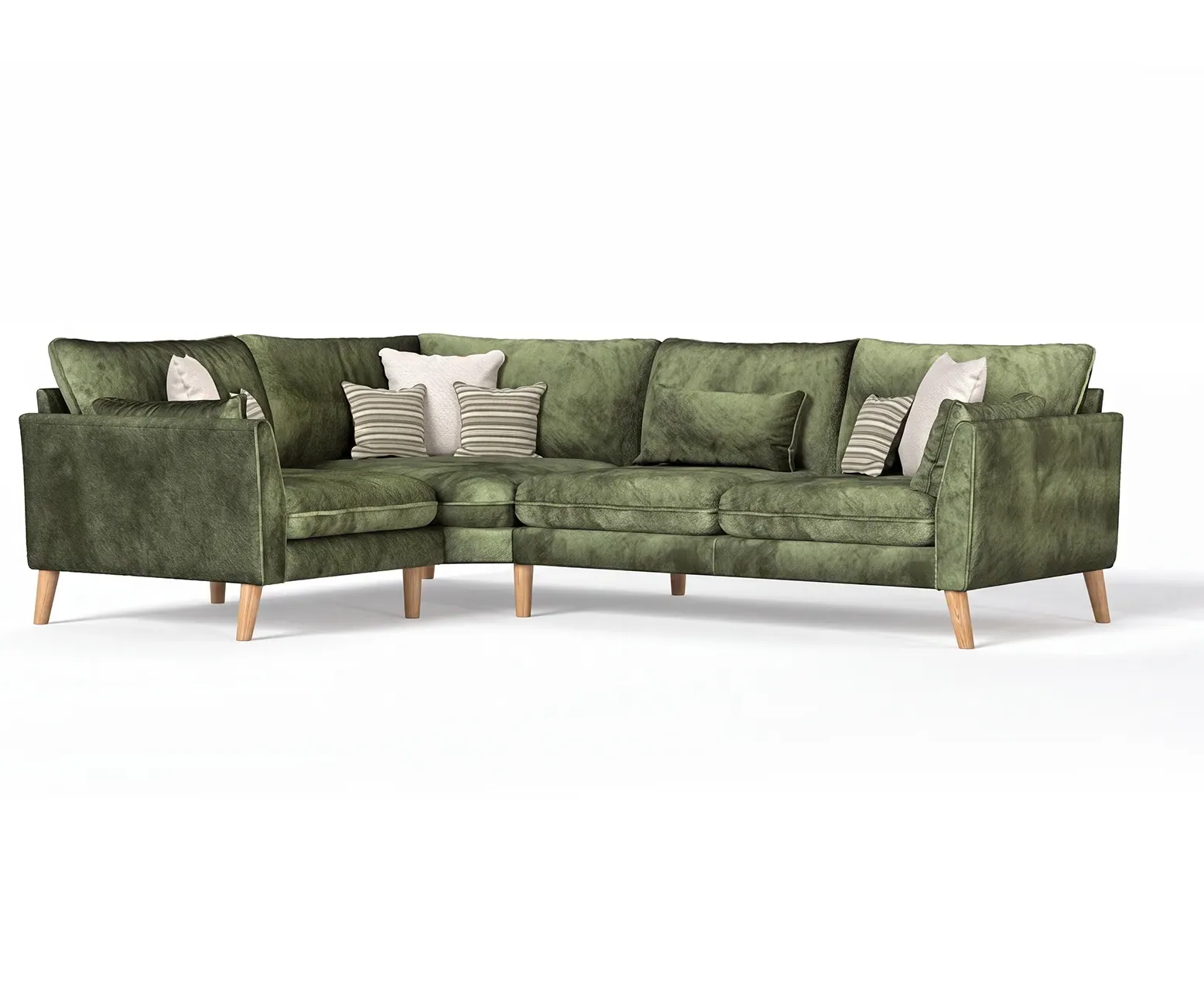 Palermo Right Hand Facing Corner Sofa - Olive Green, Chenille product