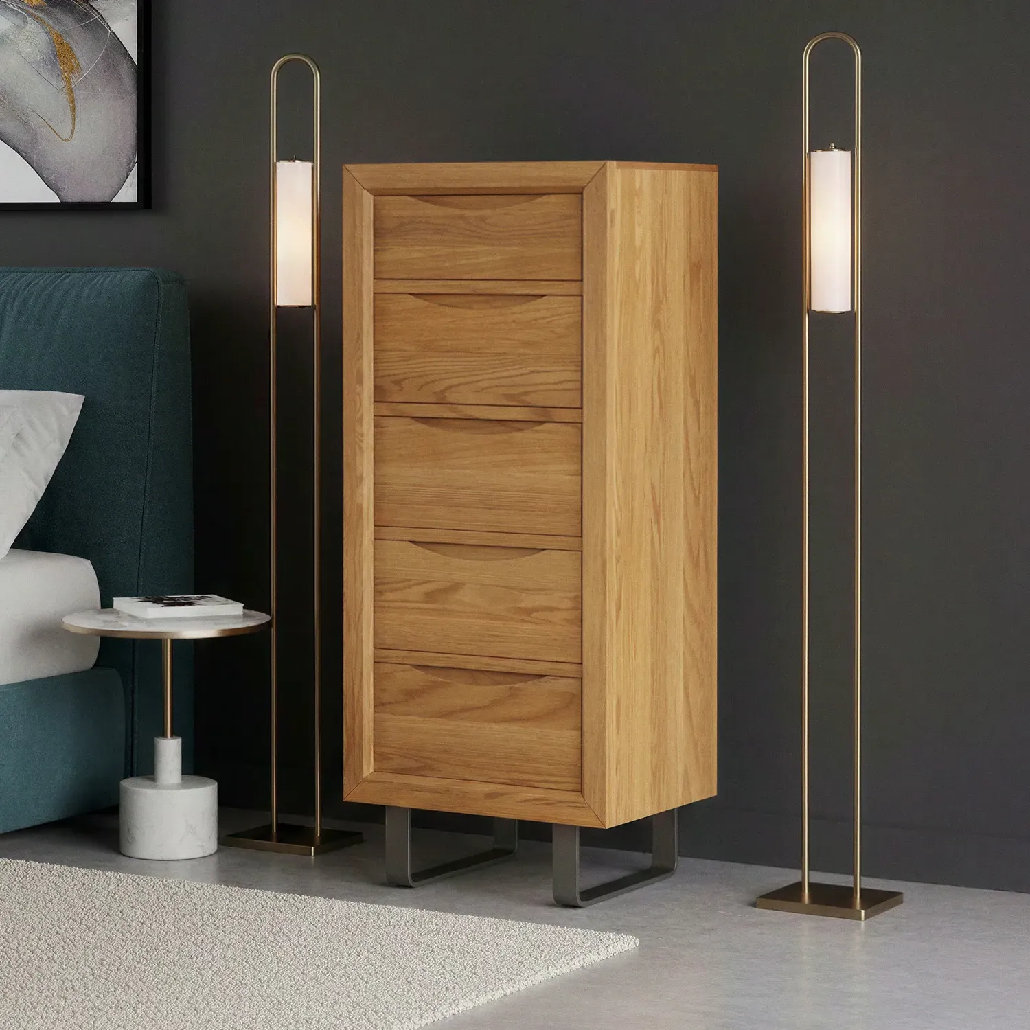 Parker 5 Drawer Tallboy Chest - Oak product