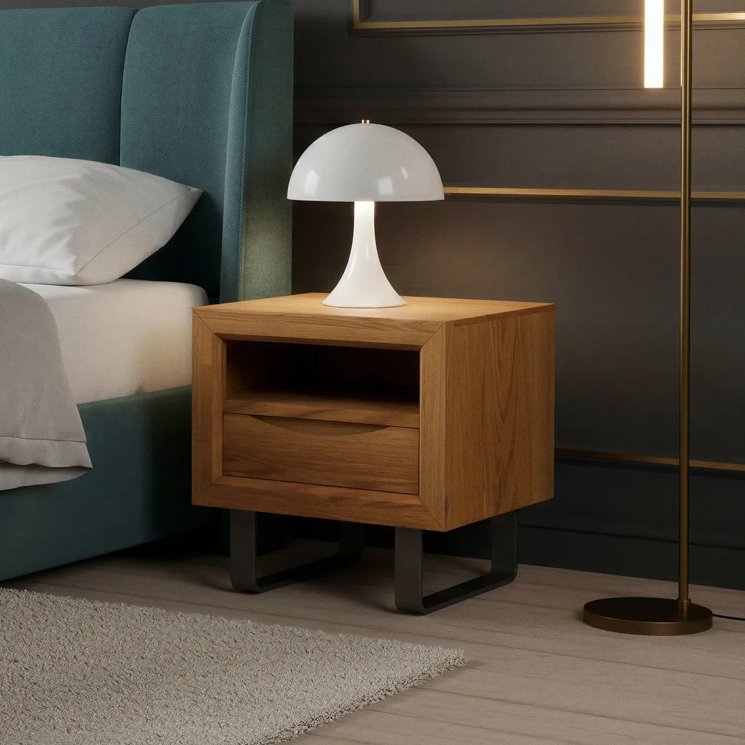 Parker Bedside Table - Oak, Solid Oak product