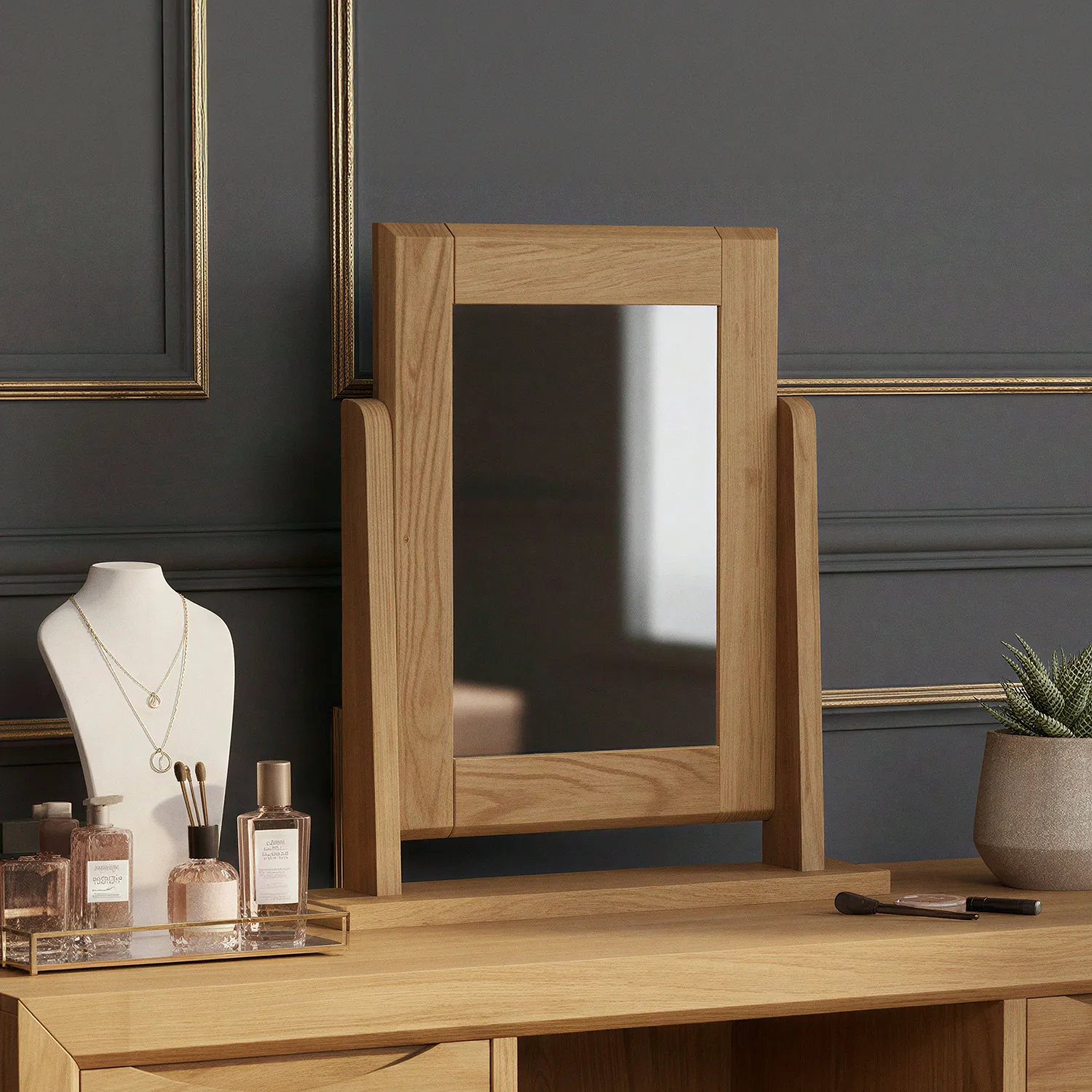 Parker Dressing Table Mirror - Oak, Solid Oak product