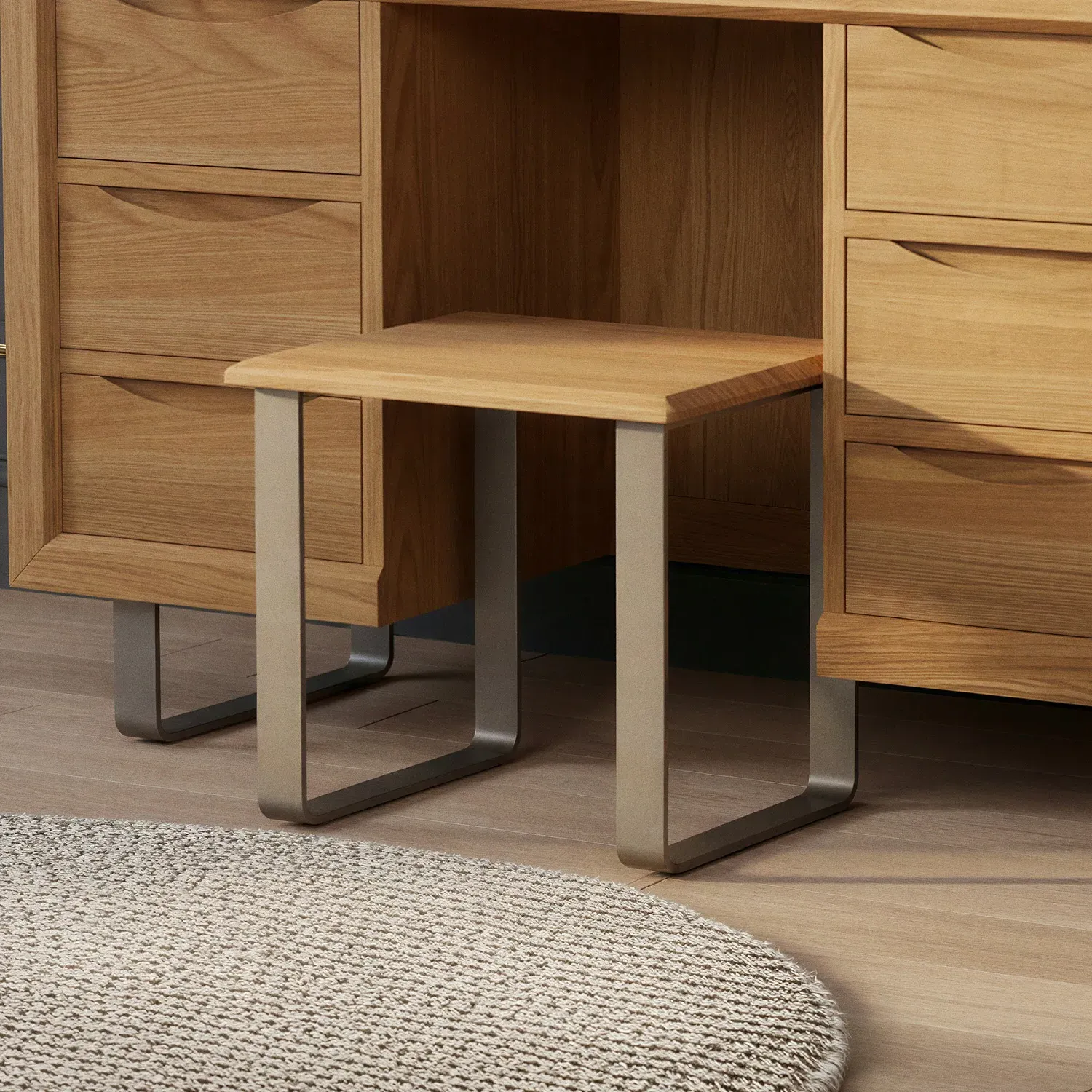 Parker Dressing Table Stool - Oak product
