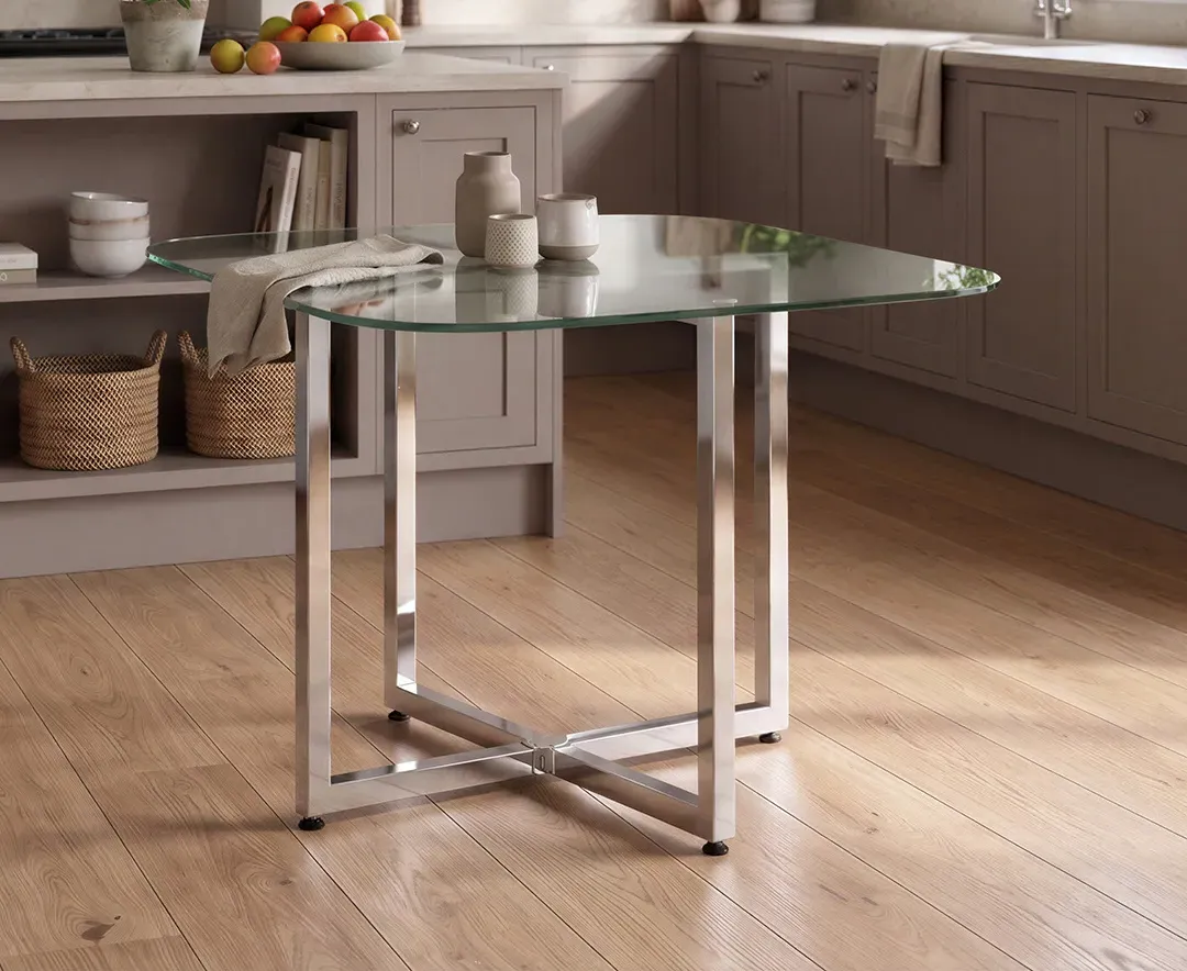 Rhodes Dining Table - Clear, Glass product