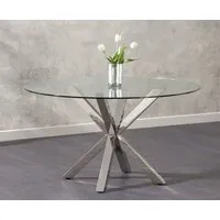 Rodin Round Dining Table - Clear, Glass alternate view