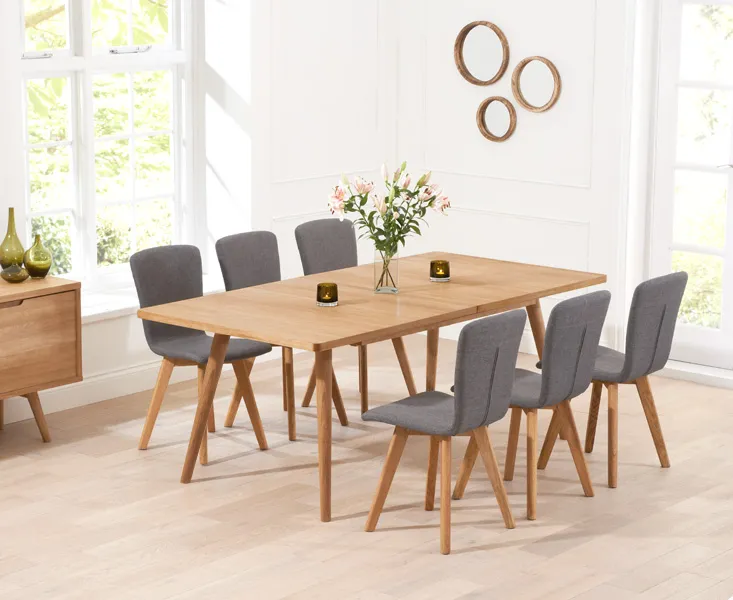 Ruben Extendable Dining Table & 4 Ruben Chairs - Oak product