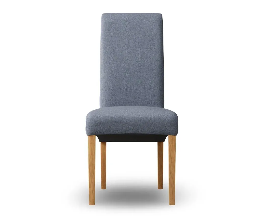 Scroll Back Set of 2 Dining Chairs - Blue, Fabric product