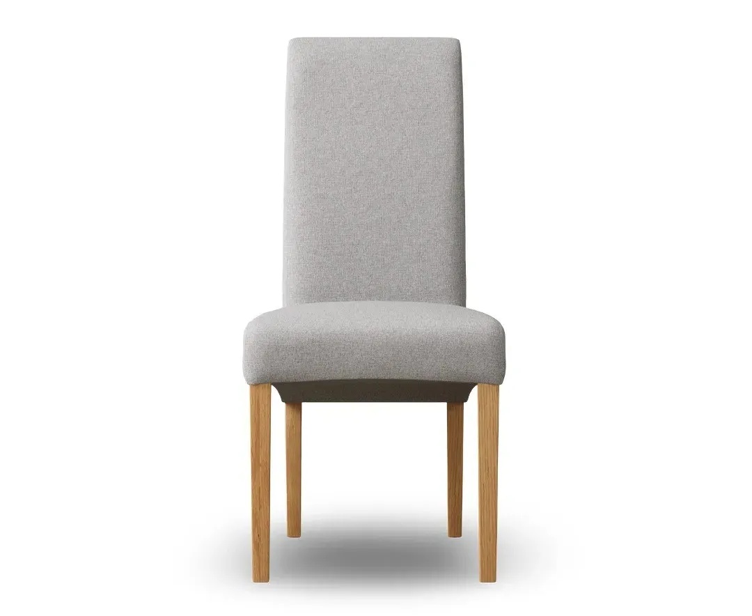 Scroll Back Set of 2 Dining Chairs - Grey, Fabric product