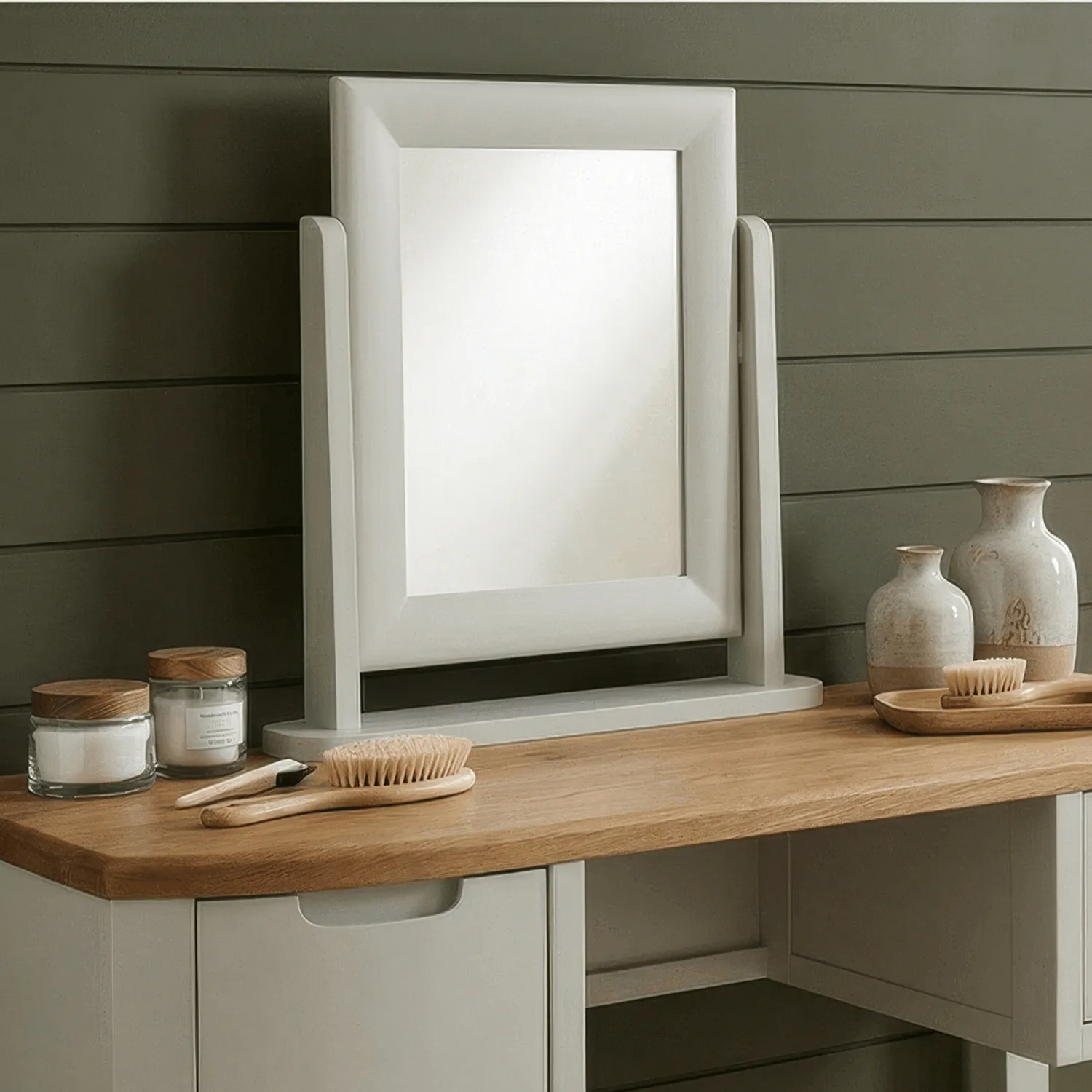 Signal White Painted Dressing Table Mirror - White product