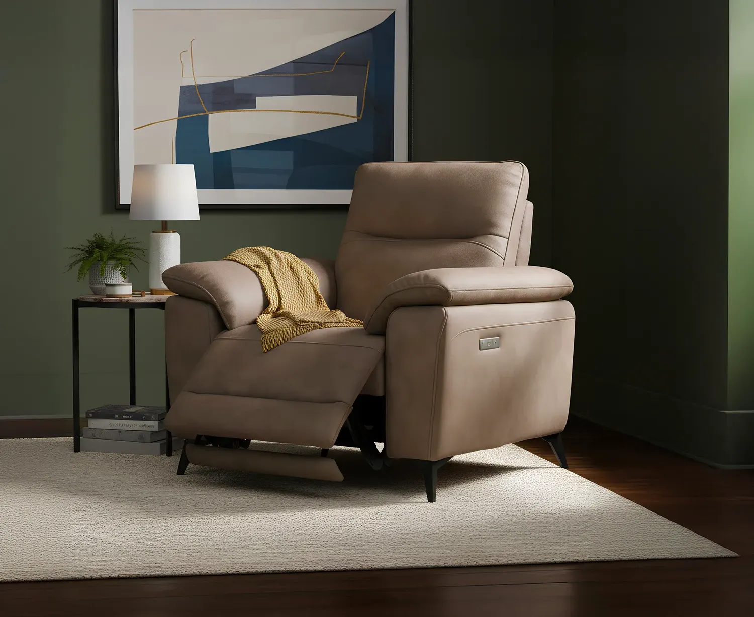 Sinclair Reclining Armchair - Brown, Fabric product