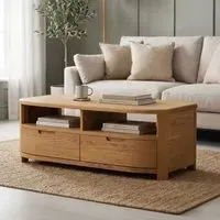 Somerton 4 Drawer Coffee Table - Oak, Solid Oak alternate view