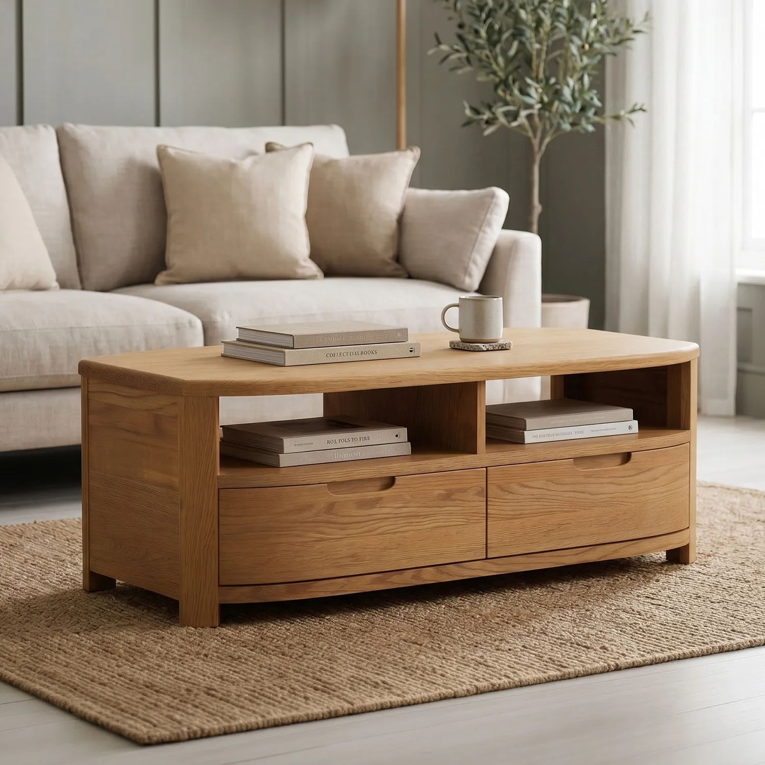 Somerton 4 Drawer Coffee Table - Oak, Solid Oak product