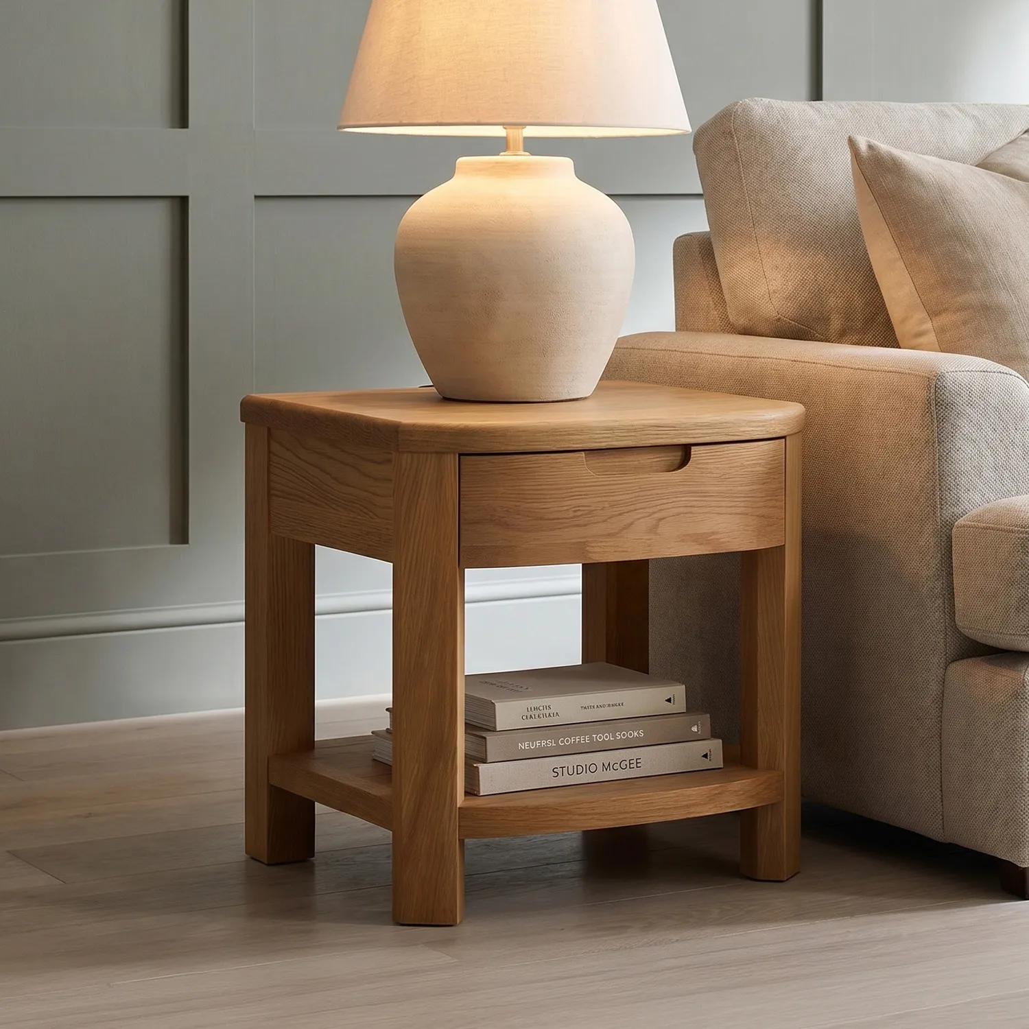 Somerton Curved Nest of Tables - Oak, Solid Oak product