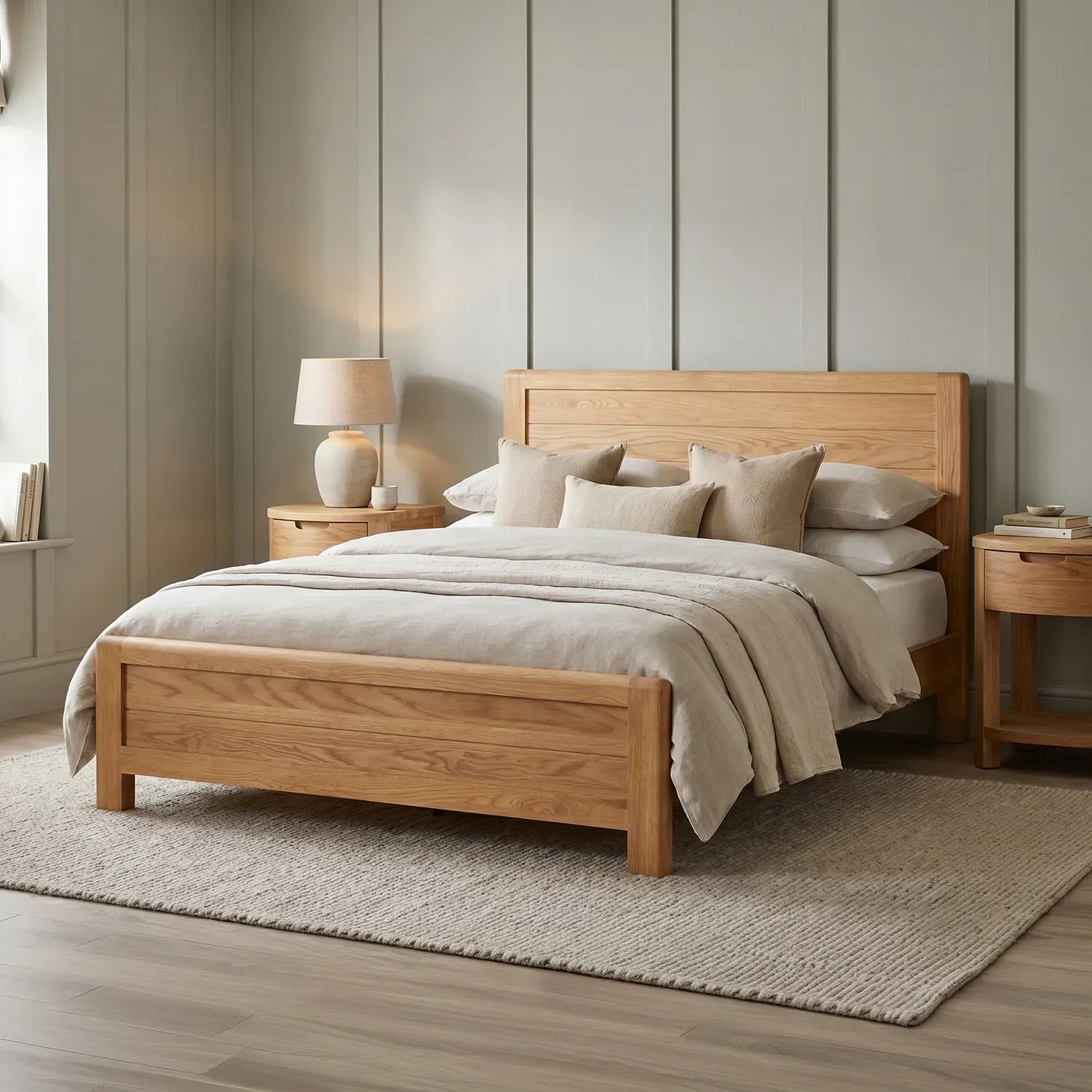 Somerton Double Bed Frame - Oak, Solid Oak product