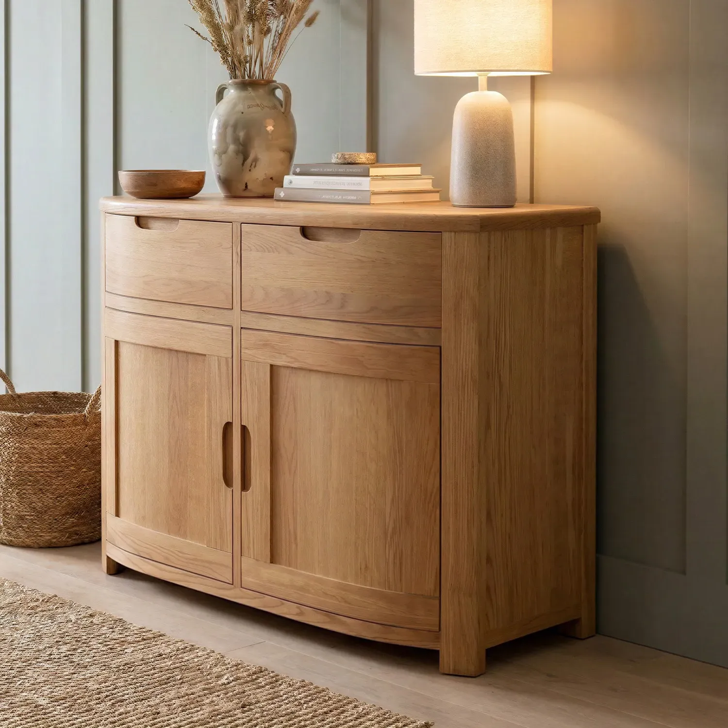 Somerton Small Sideboard with Soft-Close Hinges - Oak product