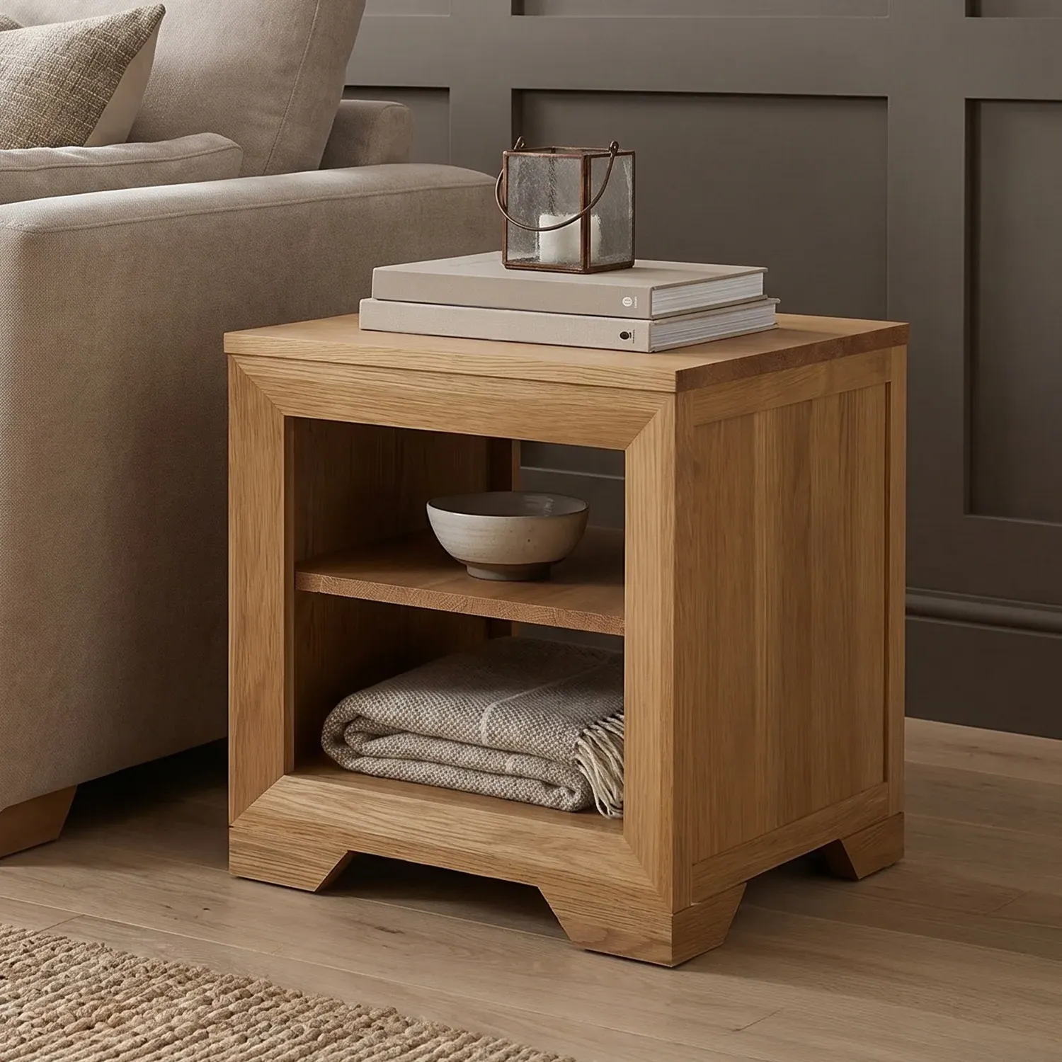 Tilt Lamp Table - Oak, Solid Oak product