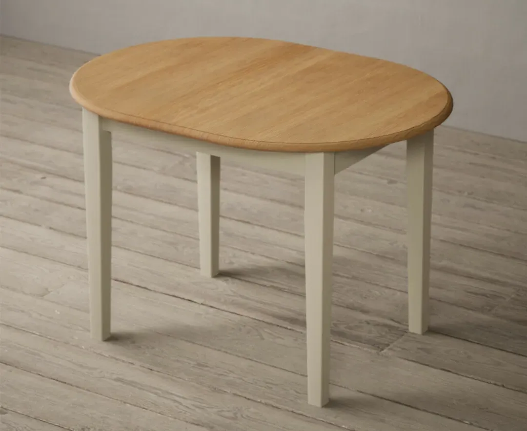 Warwick Extendable Dining Table & 4 Chairs - Cream, Solid Oak product