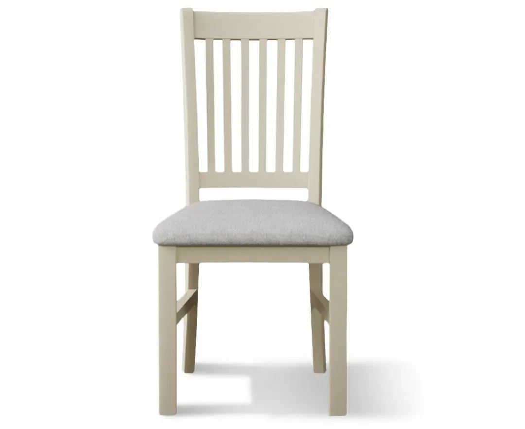 Warwick Set of 2 Painted Dining Chairs - Light Grey, Solid Hardwood product