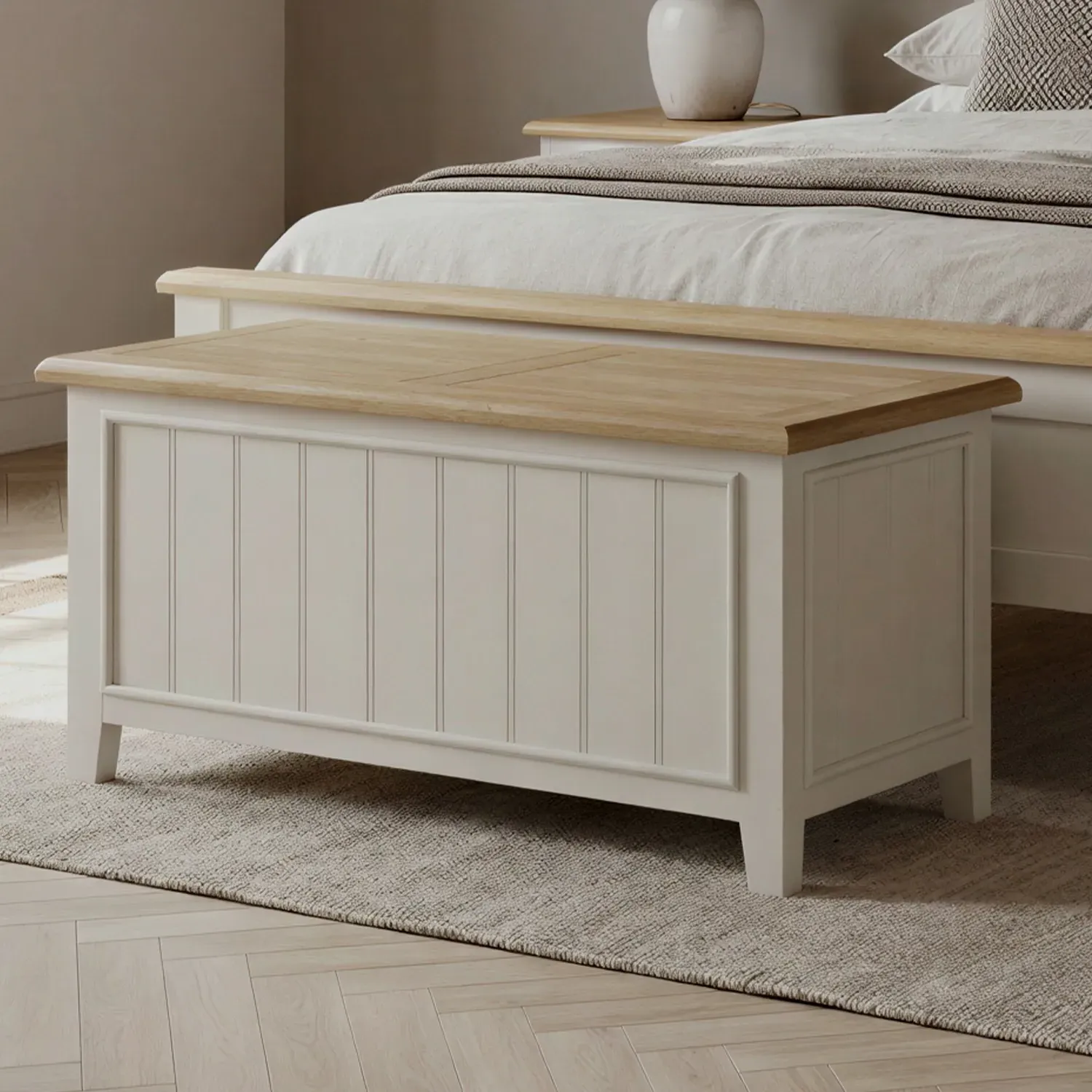 Weymouth Blanket Box - White, Oak product