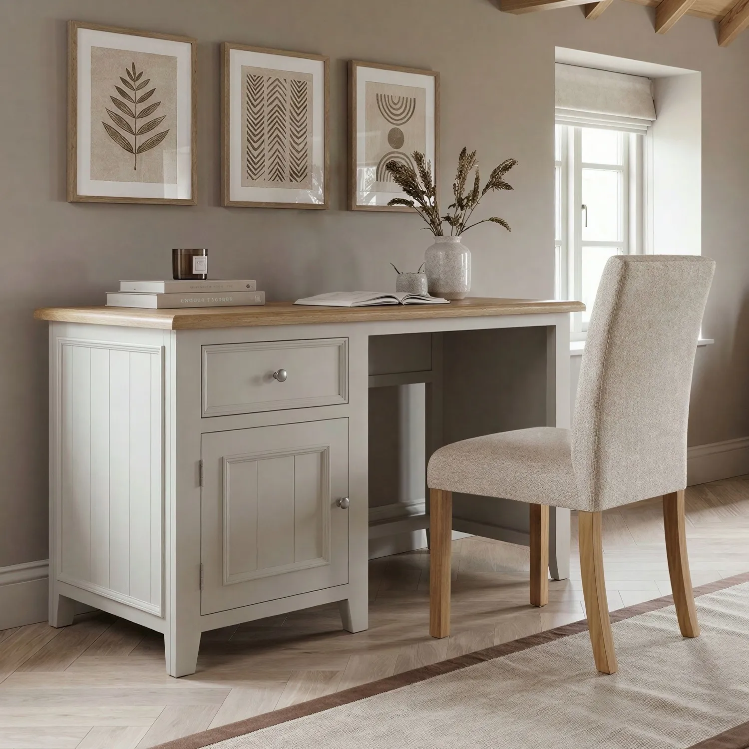Weymouth Computer Desk - White, Oak product