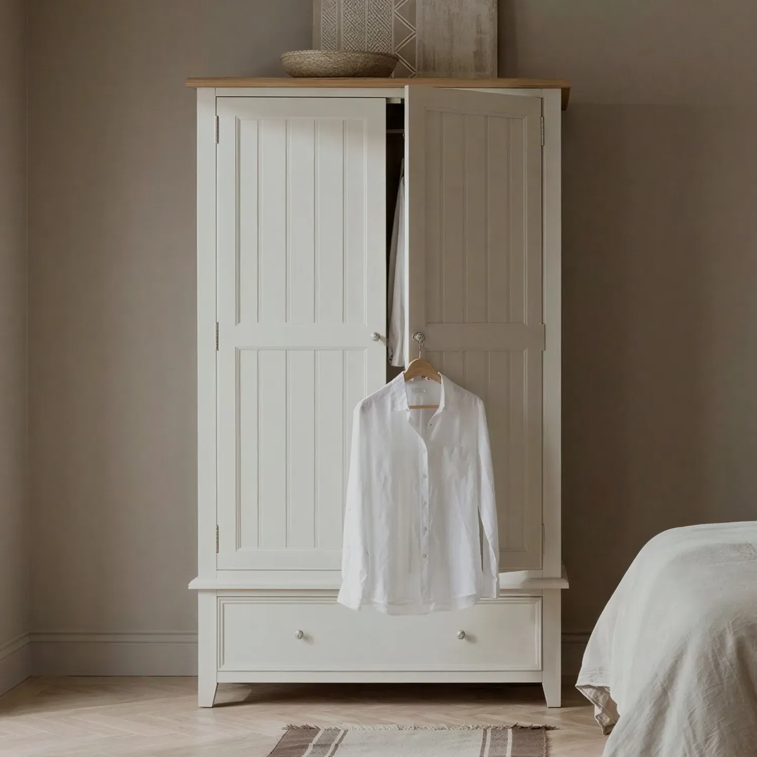 Weymouth Double Wardrobe - White, Oak product