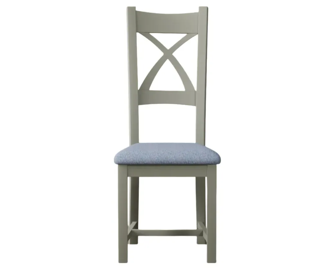X Back Set of 2 Dining Chairs - Soft Green, Solid Wood product