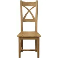 X Back Set of 2 Dining Chairs - Solid Oak alternate view