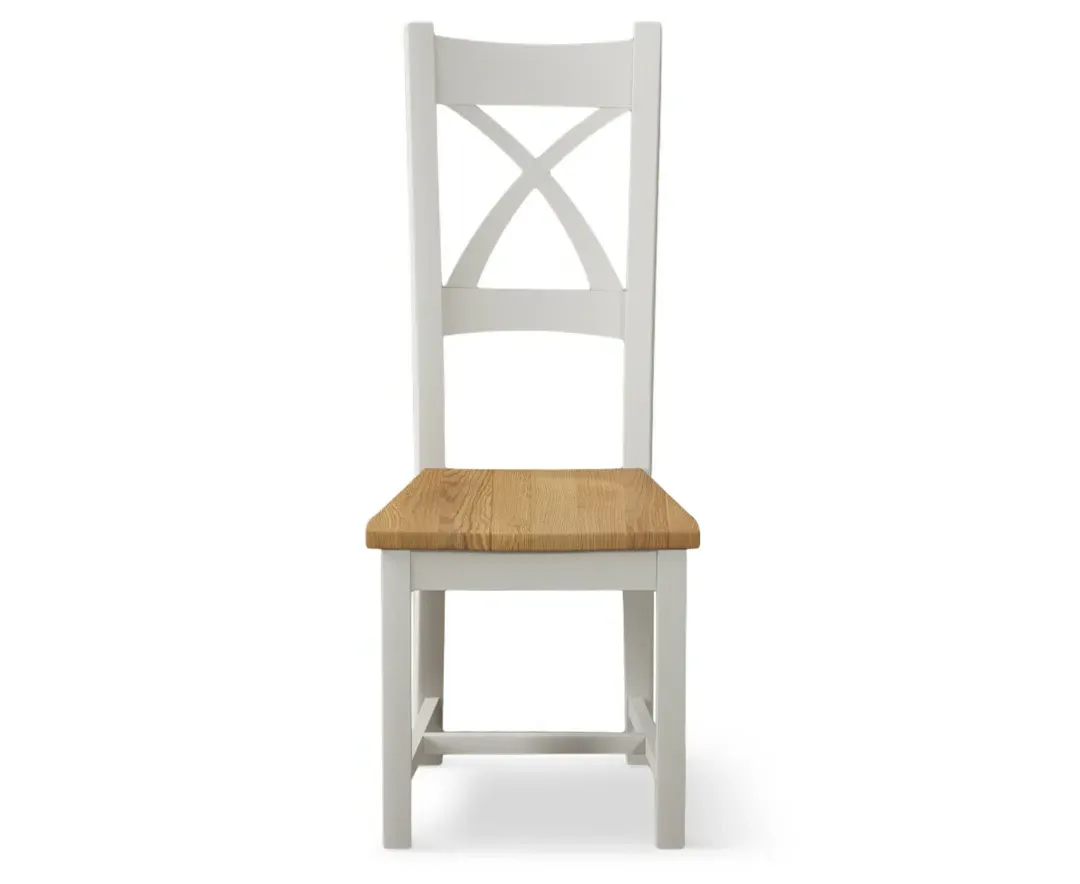 X Back Set of 2 Dining Chairs - Solid Wood, Painted product
