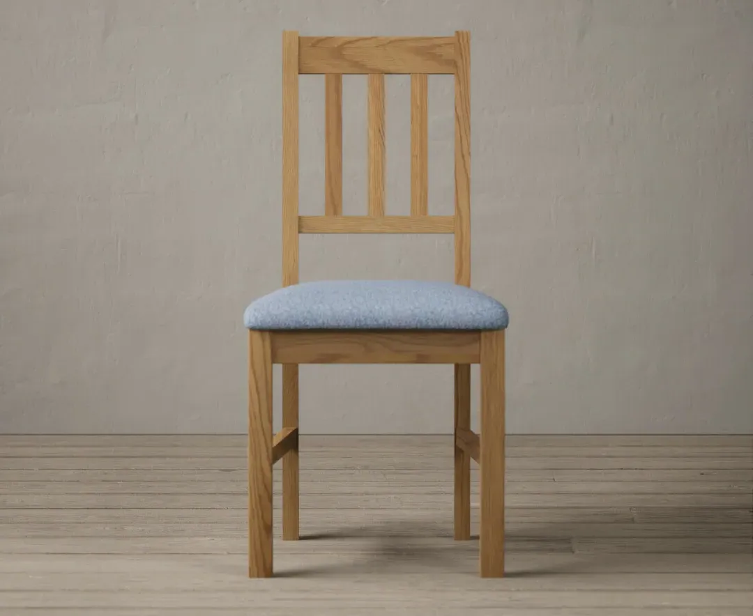 York Set of 2 Dining Chairs - Blue, Oak product