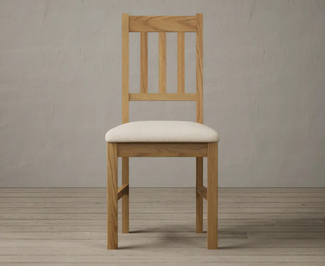 York Set of 2 Dining Chairs - Oak, Linen product